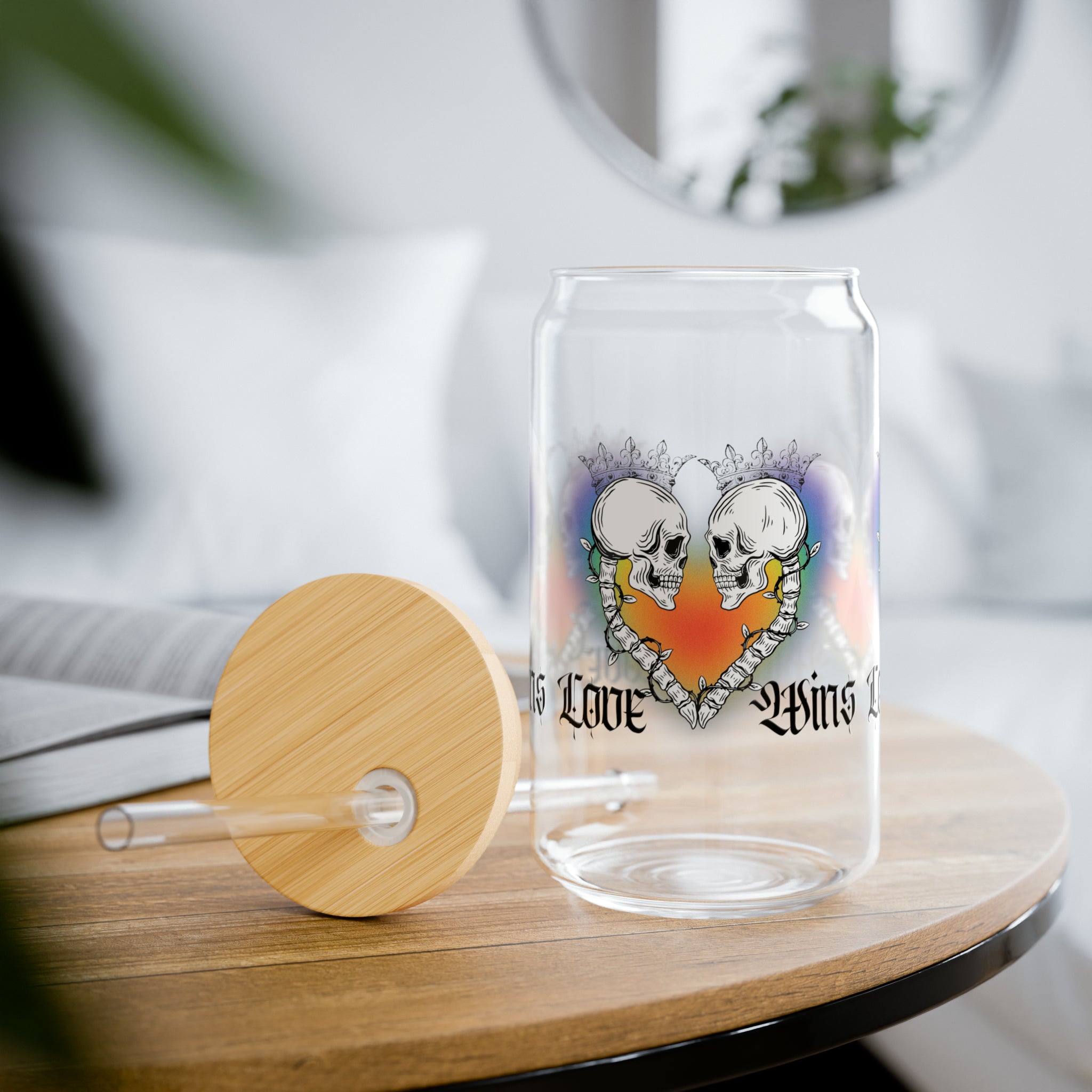 Love Wins Sipper Glass, 16oz