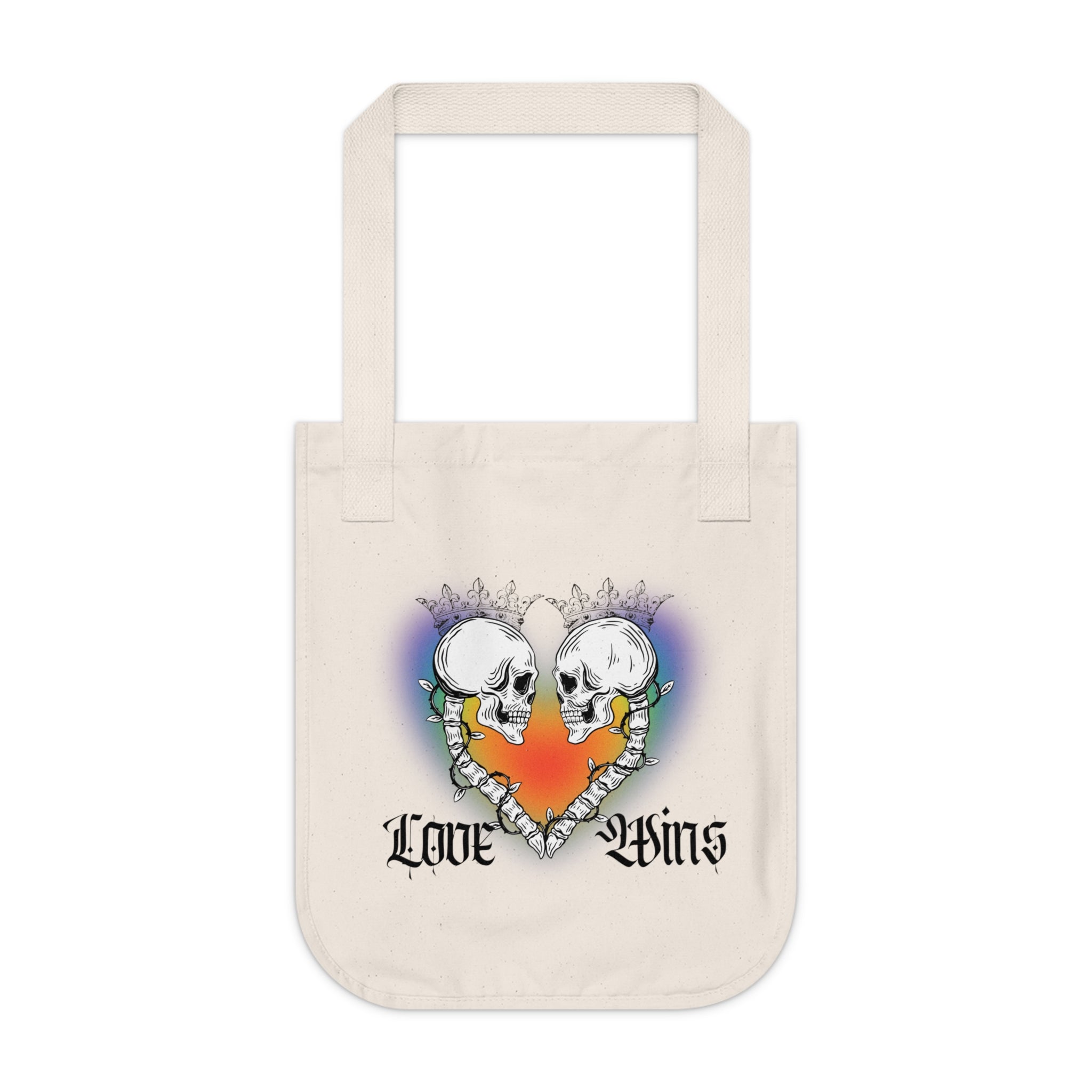 Love Wins Eco Friendly Organic Canvas Tote Bag