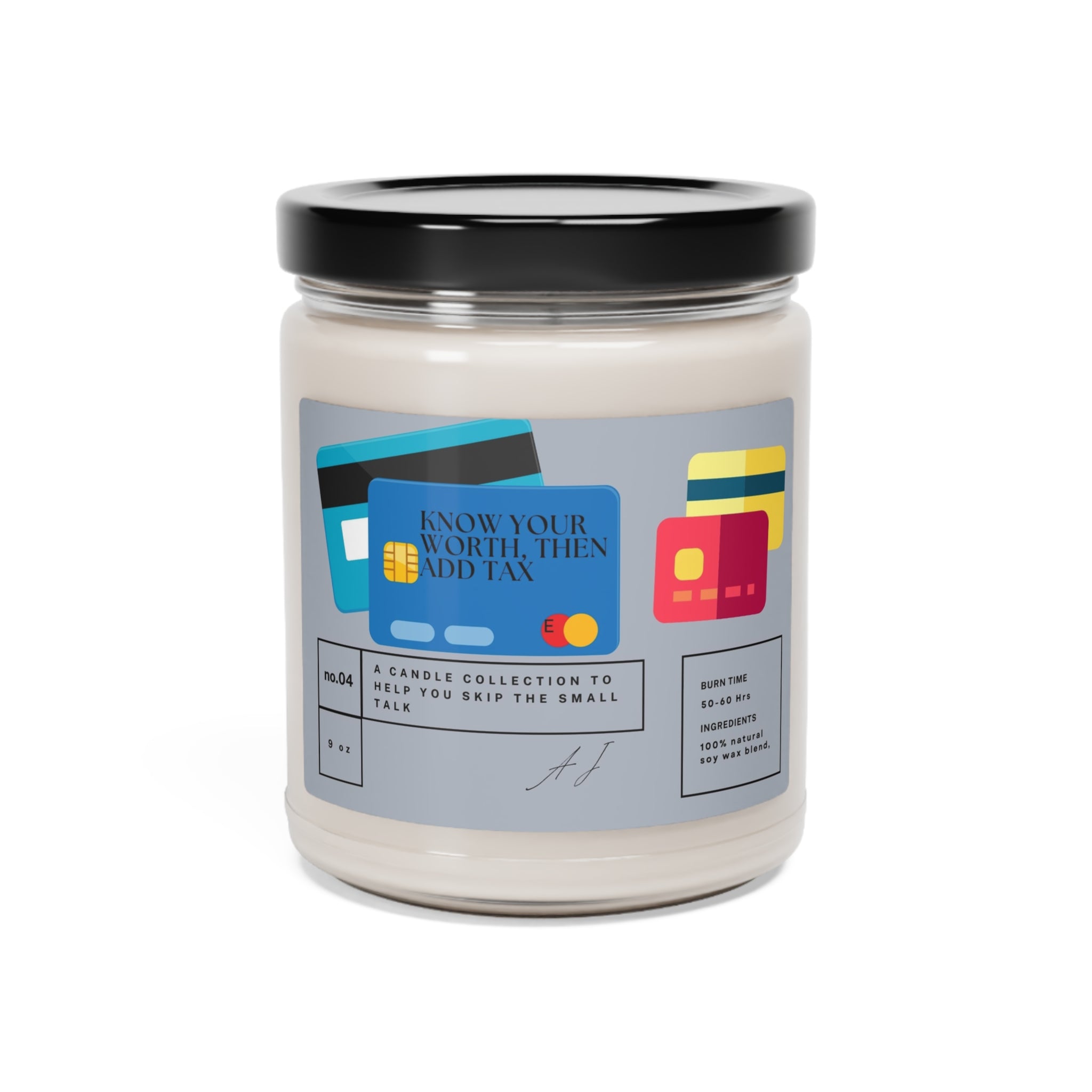 Know Your Worth Eco Friendly Scented Soy Candle, 9oz